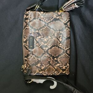 Stylish Snake Print Crossbody Bag